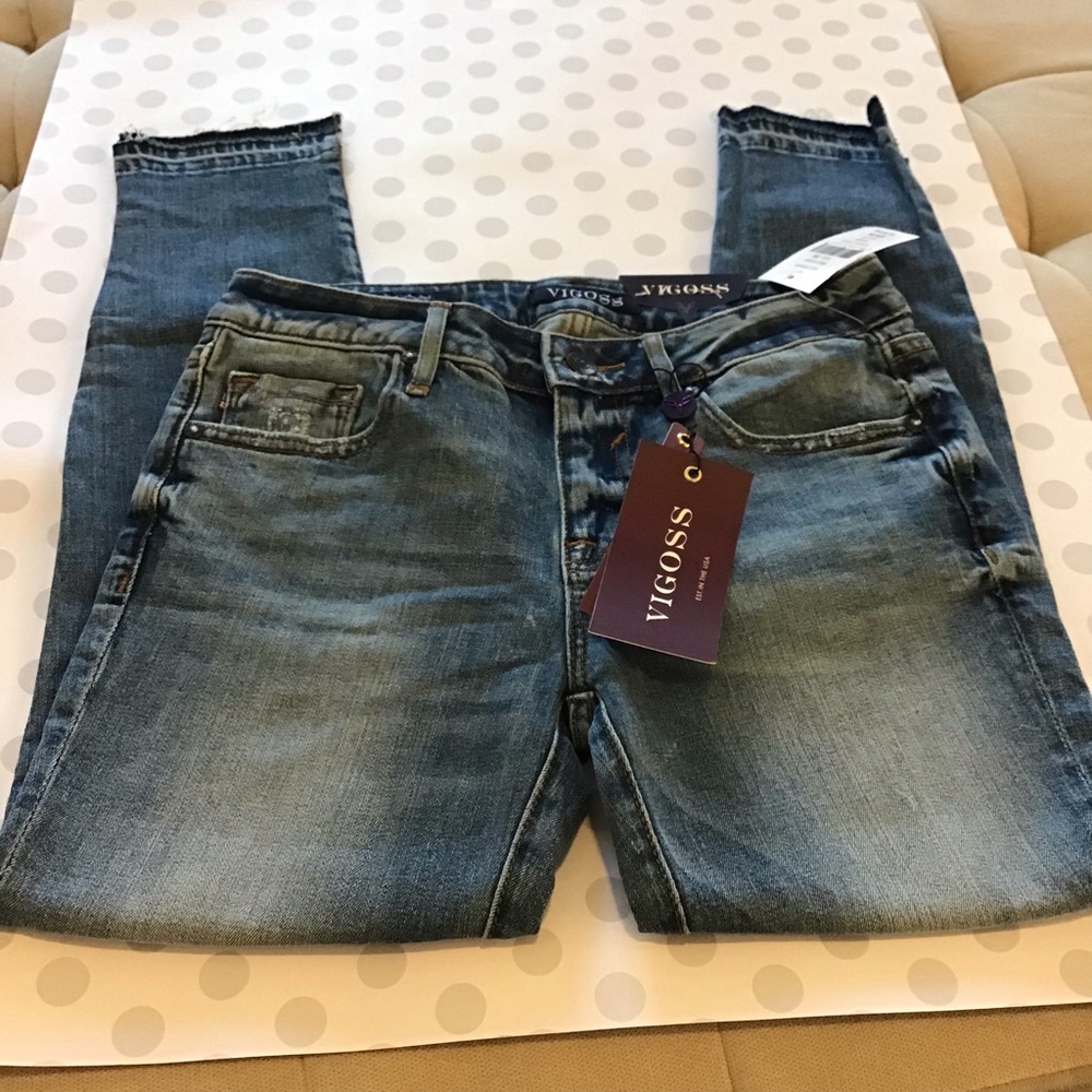 Vigoss Skinny Jagger Cropped Jeans